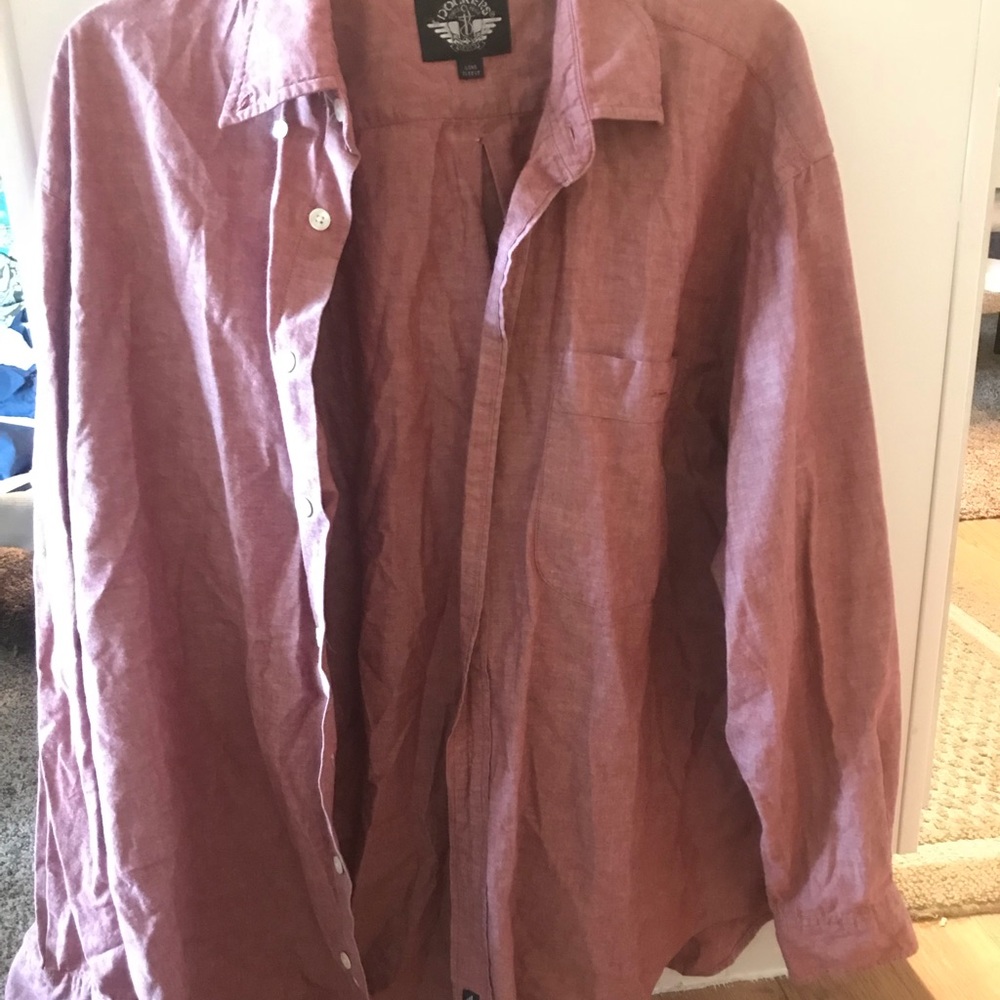 Red long sleeve button up